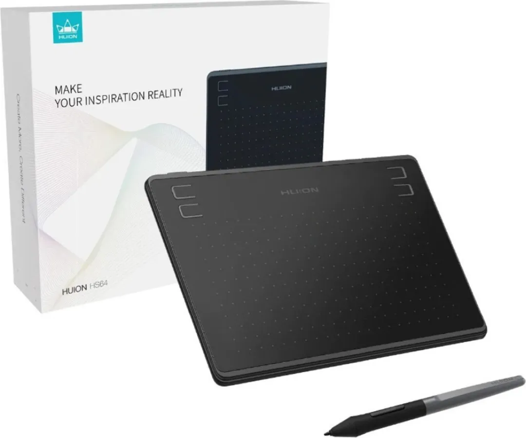 Huion HS64 Tekentablet - 21.6cm Zwart - afbeelding 6 van 6