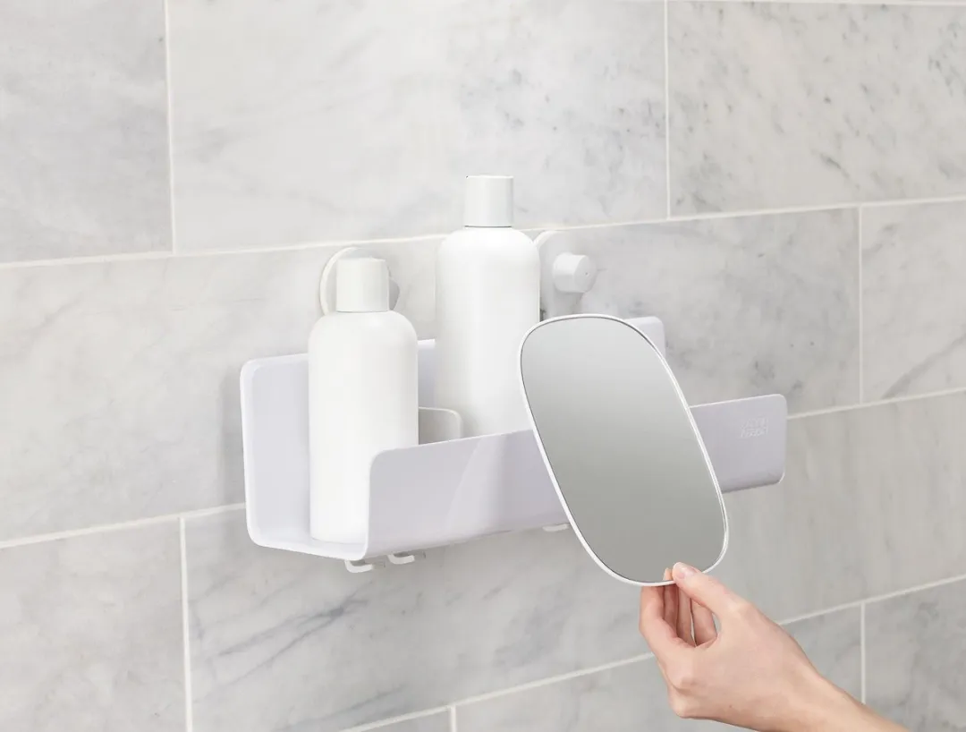 Joseph Joseph Douchemandje met spiegel Large - Wit