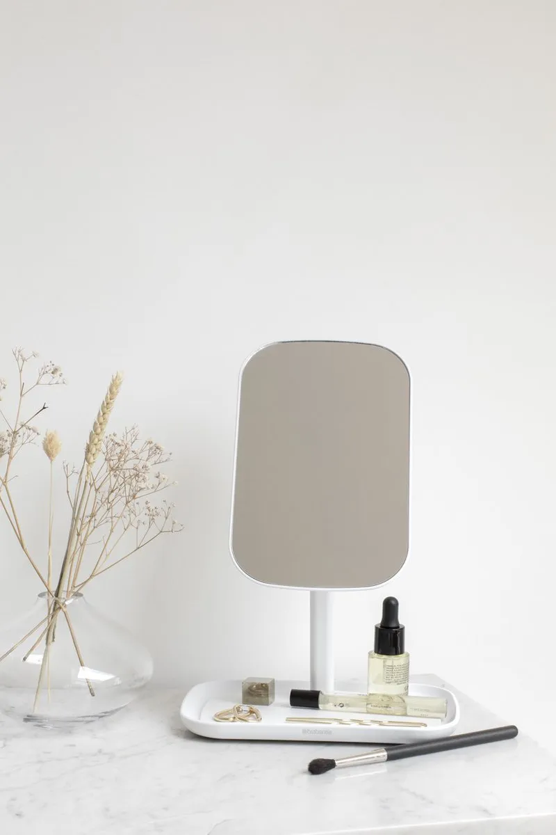 Brabantia ReNew Make-up Spiegel White - met Accessoireschaal