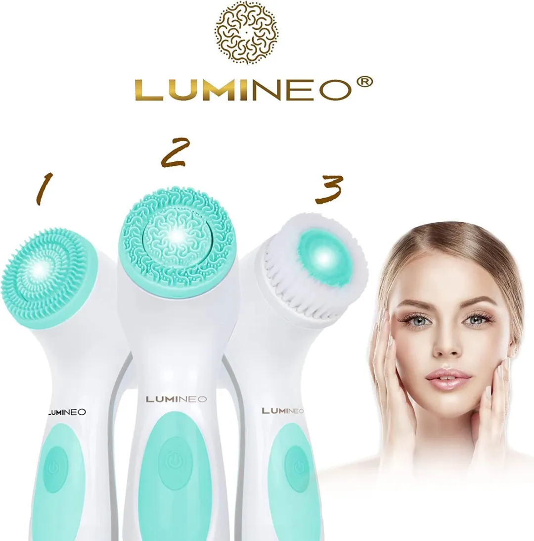 Lumineo Gezichtsmassageapparaat - 5 Stuks - Mintgroen/Wit - afbeelding 3 van 6