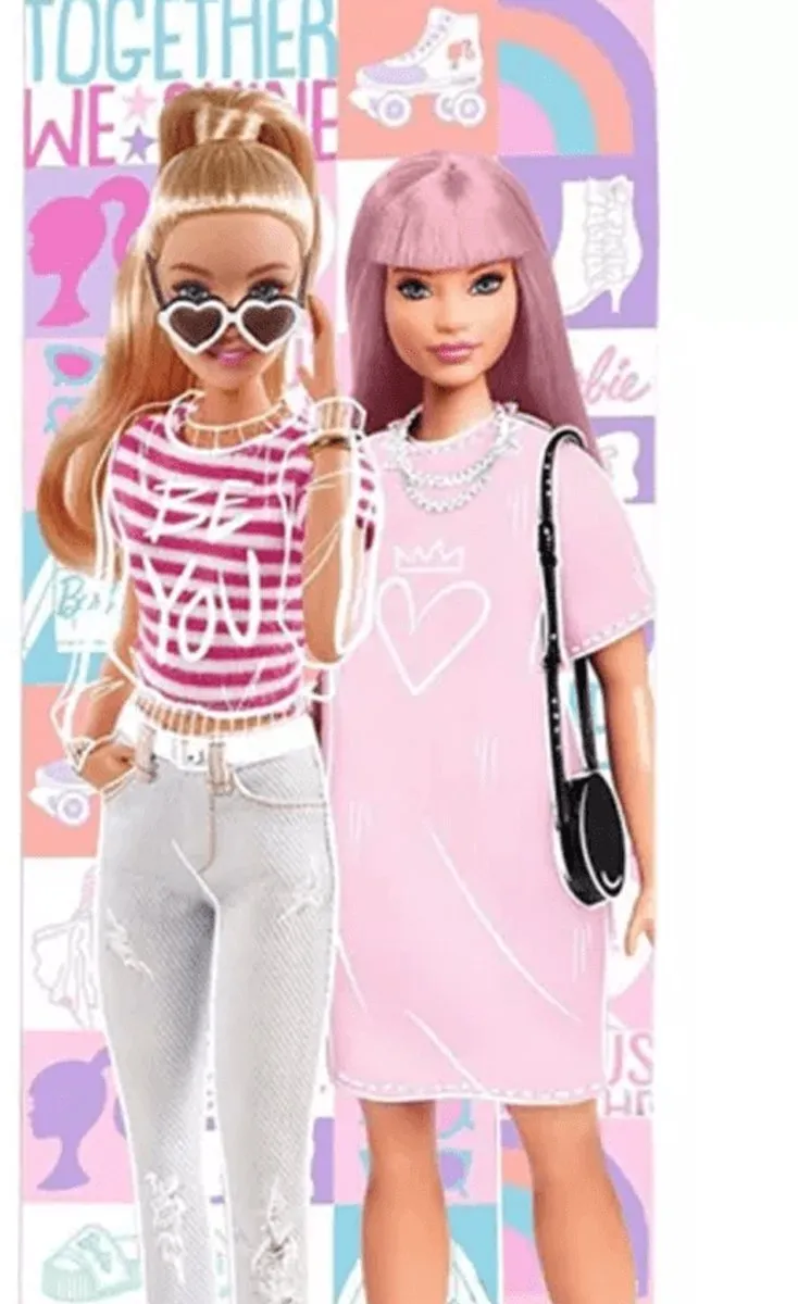 Barbie Strandlaken 70x140cm - Roze