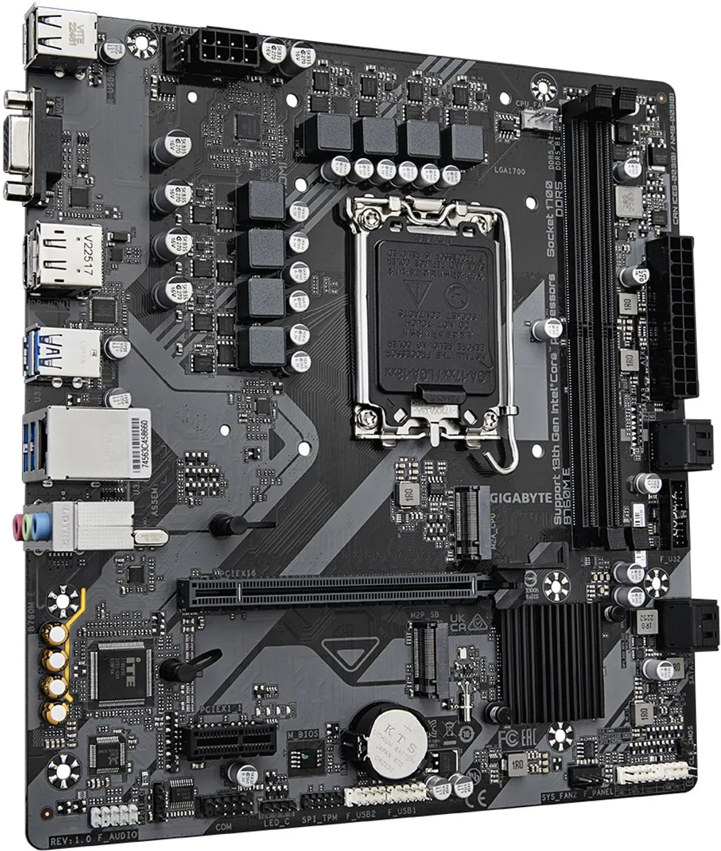 Gigabyte B760M E Micro ATX Moederbord - Intel B760