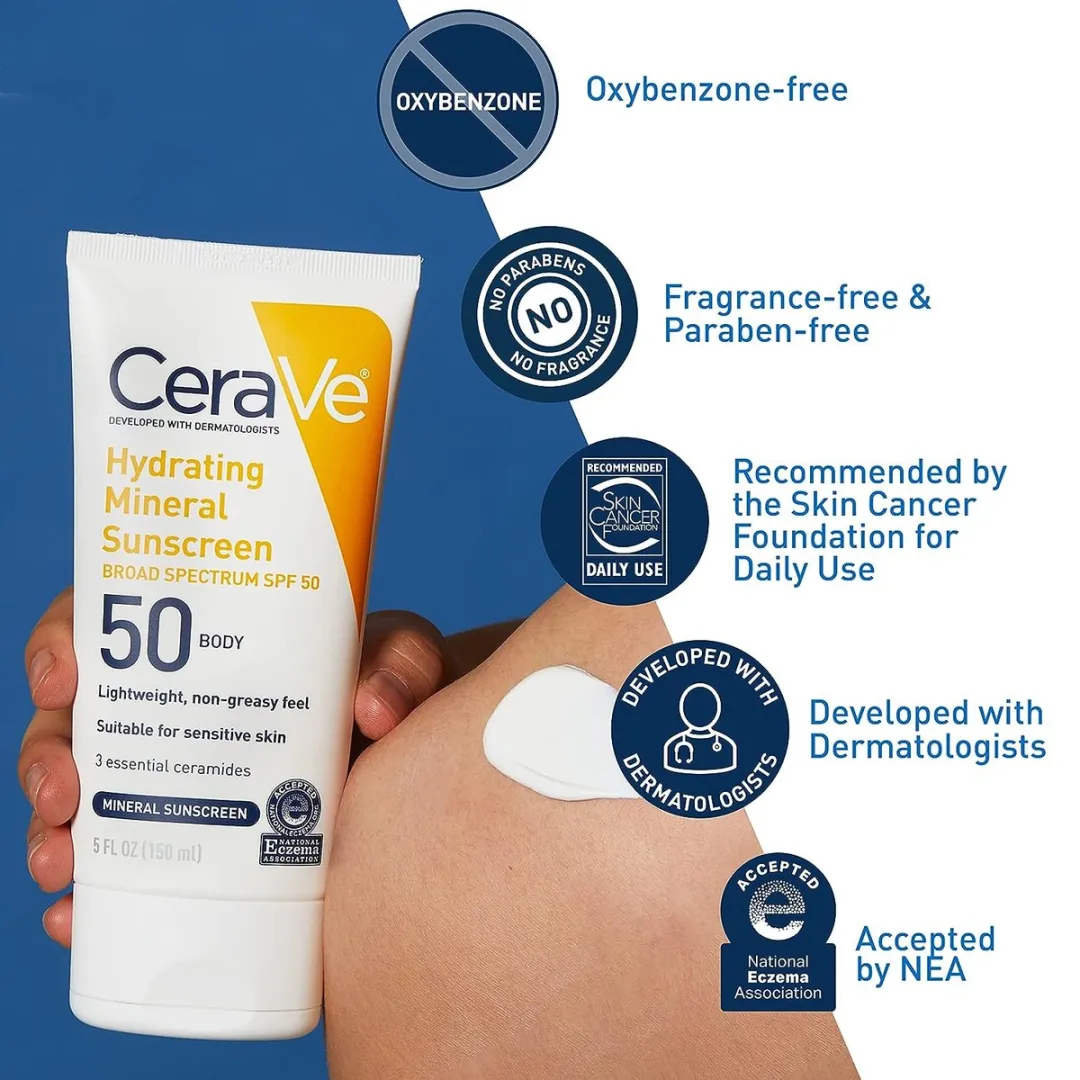 CeraVe 100% Mineral Sunscreen SPF 50 - 150ml