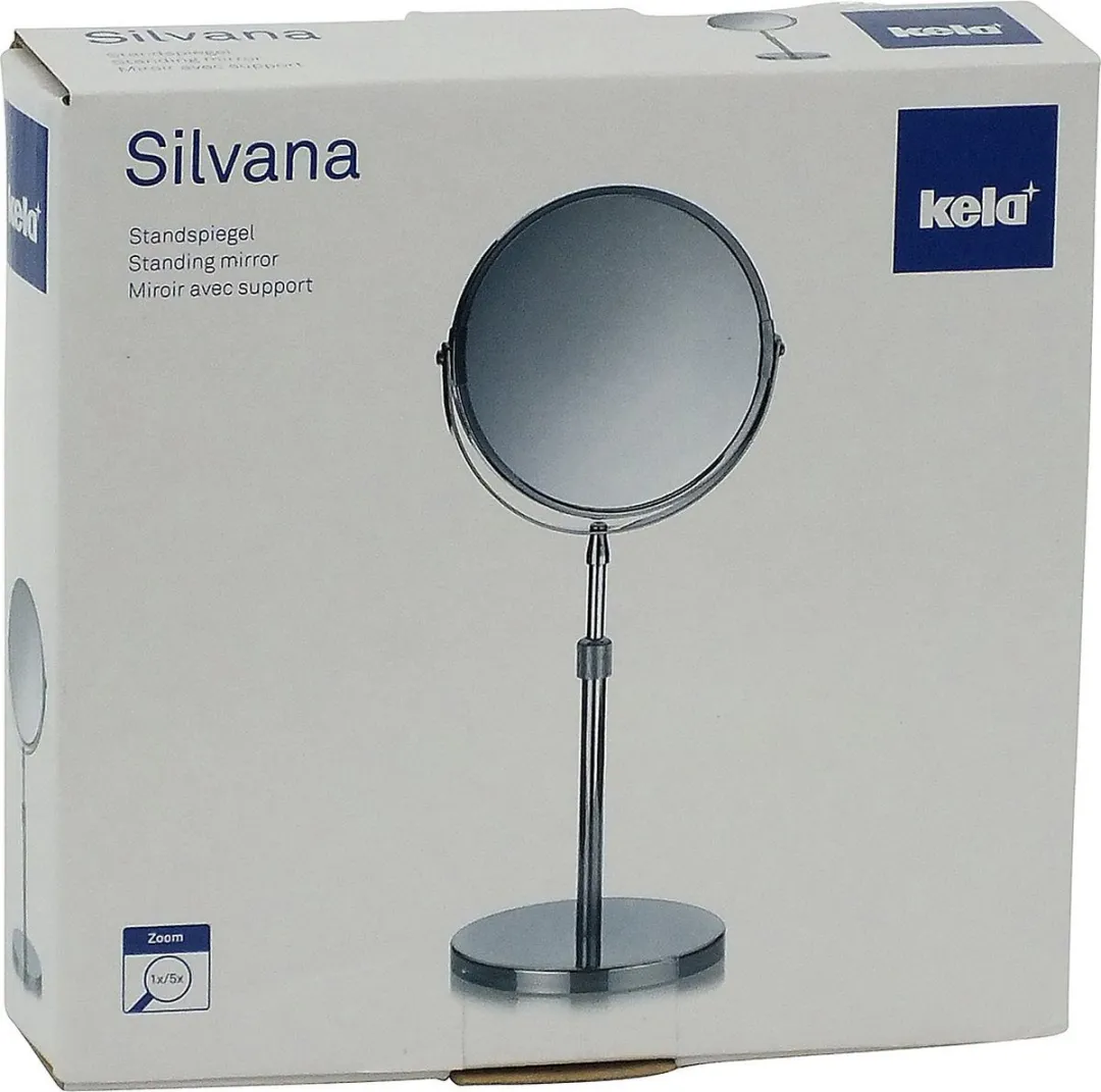 Kela Silvana Spiegel 17cm - Zilver