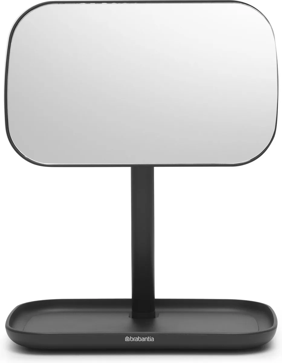 Brabantia ReNew Make-up Spiegel Dark Grey - met Accessoireschaal