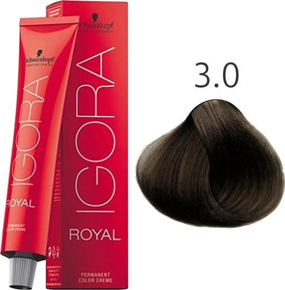 Schwarzkopf Igora Royal 3-0 Haarverf 60ml - Donkerbruin