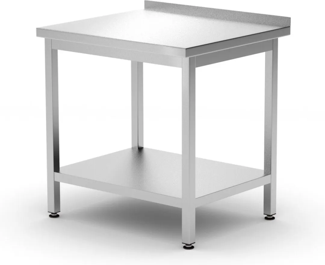 HENDI Muur Werktafel met Schap 800x700mm - RVS