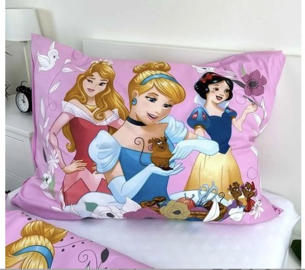 Princess Disney Prinsessen Dekbedovertrek 140x200 - Roze - 1 Kussensloop 50x70
