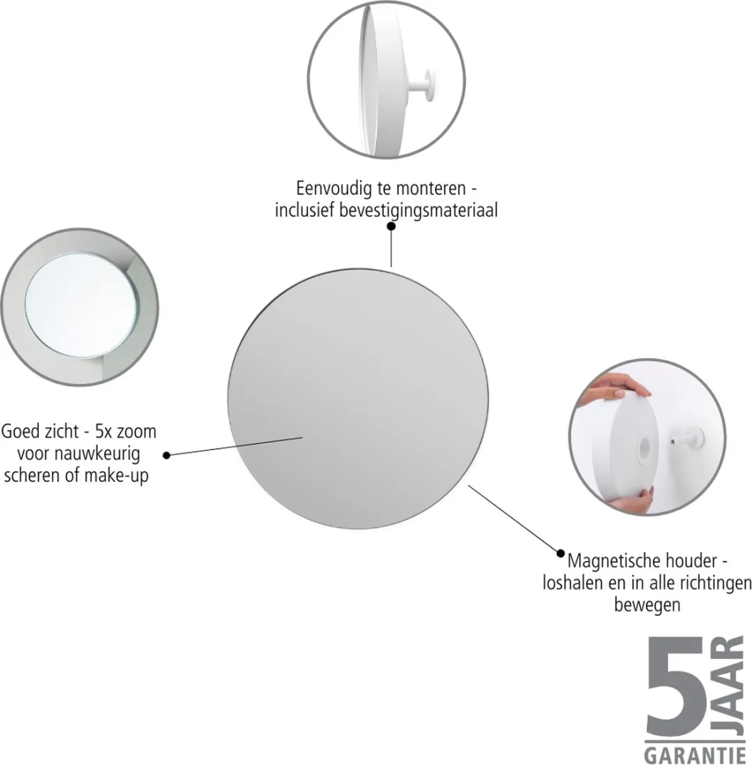 Brabantia MindSet Scheerspiegel Mineral Fresh White