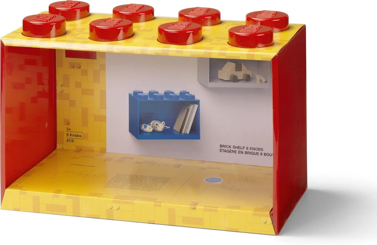 LEGO Wandschap Brick 8 - Rood