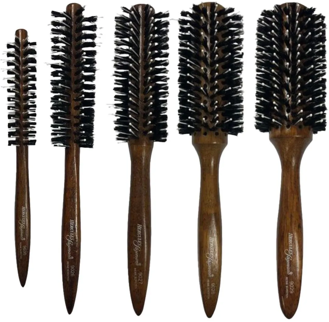 Hercules Ronde Borstel Dark Wood Set