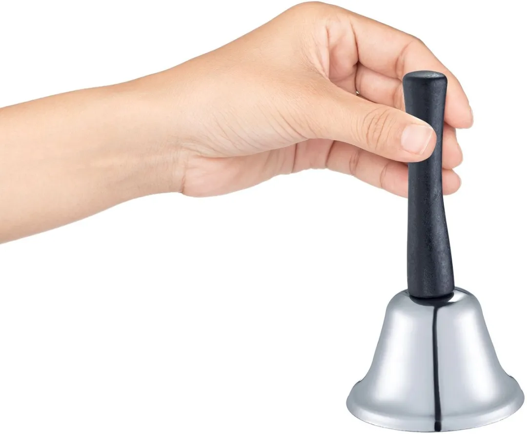 Westmark Handbel Jingle - ø6,5cm - Zilver/Zwart - afbeelding 6 van 6