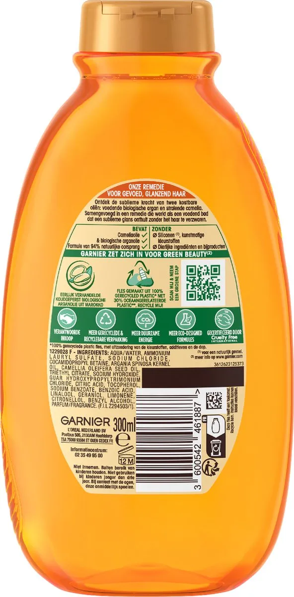 Garnier Loving Blends Argan & Cameliaolie Shampoo - 6x300ml