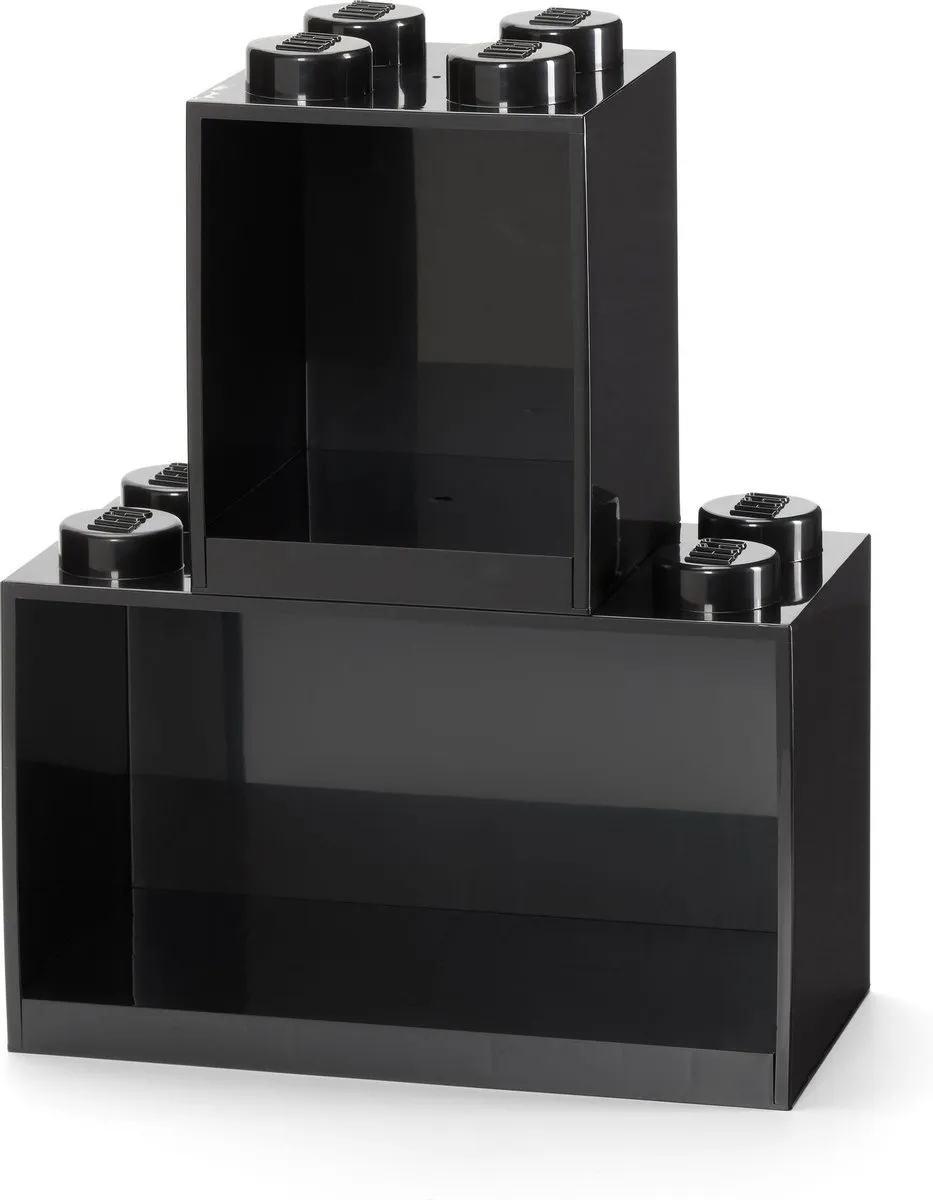 LEGO Wandschap Brick 4 en 8 - Zwart