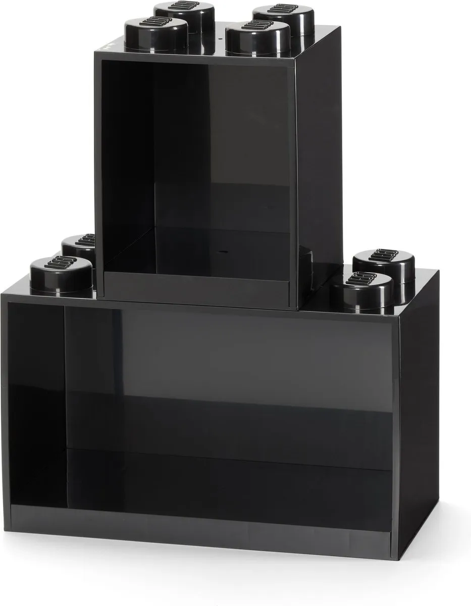 LEGO Wandschap Brick 4 en 8 - Zwart