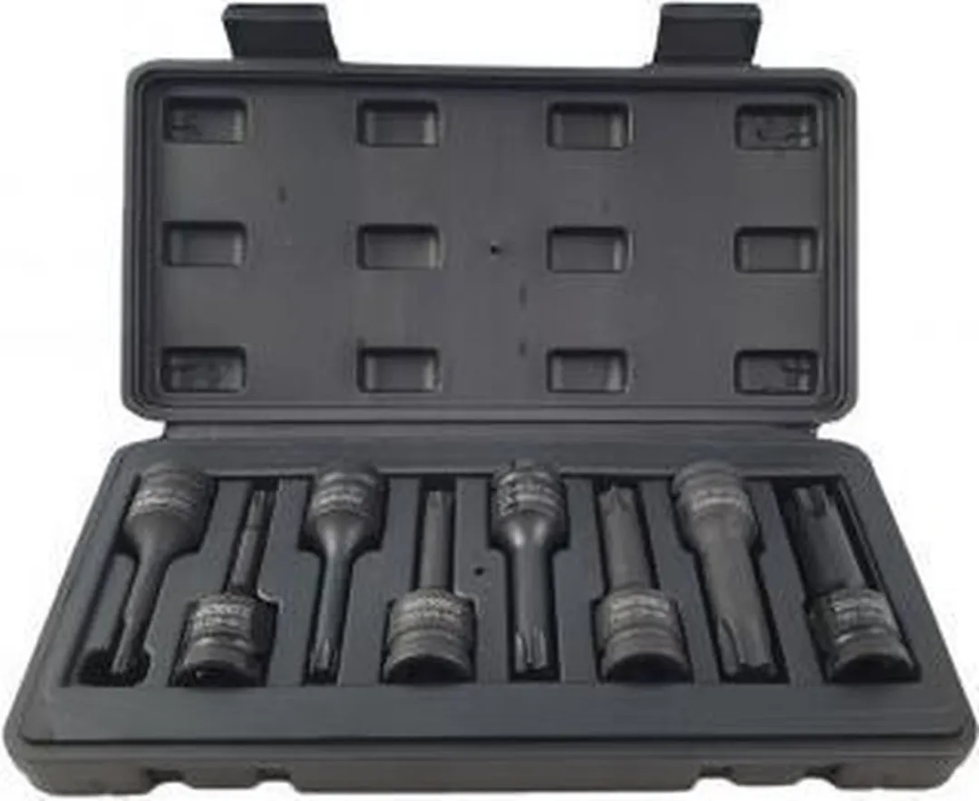 Weber Tools Krachtdoppen set Torx 12-kant 8-delig T25-T80