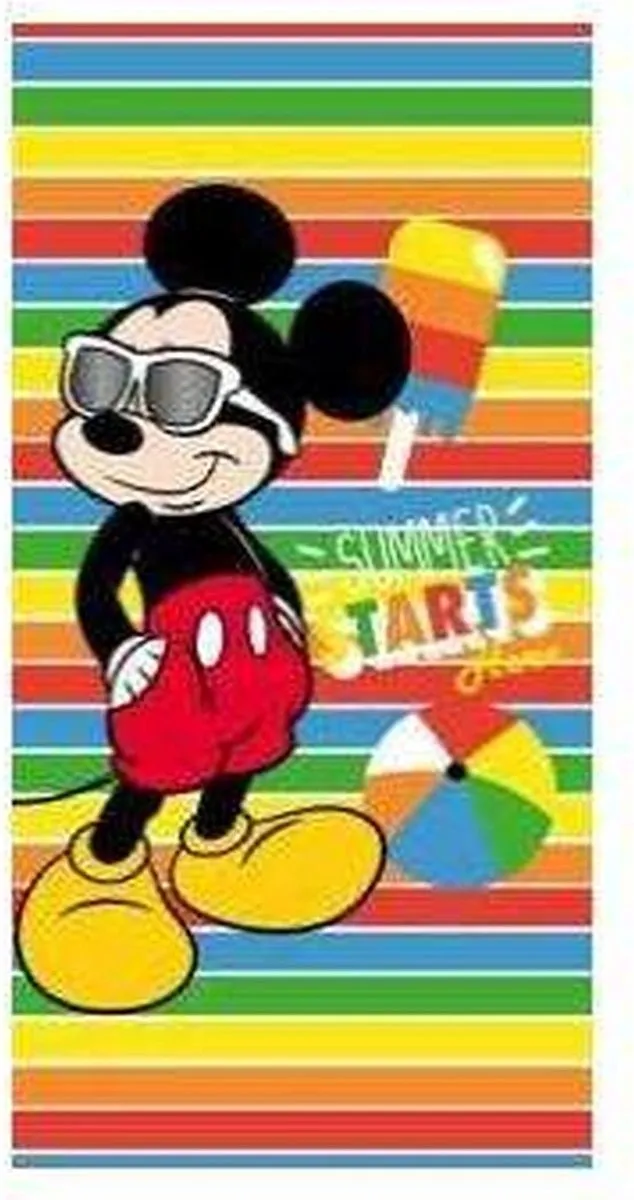 Disney Mickey Mouse Badlaken 70x140cm - Multicolor