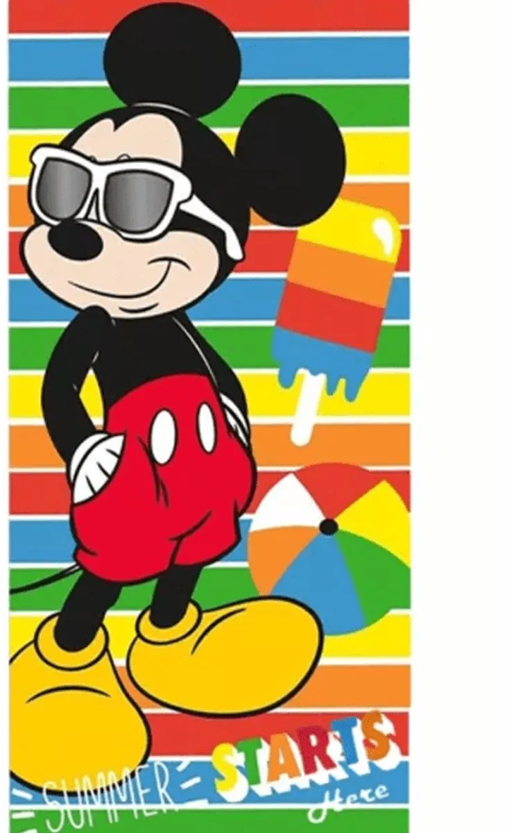 Disney Mickey Mouse Badlaken 70x140cm - Multicolor