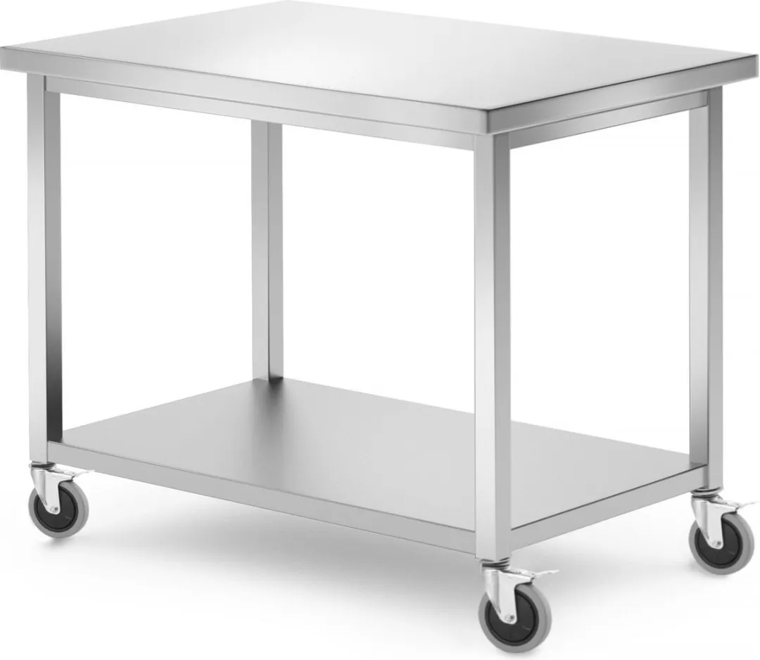 HENDI Kitchen Line Mobiele Tafel 1000x700x850mm - Roestvast Staal