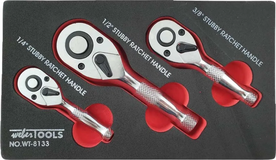 Weber Tools WT-8133 Stubby Ratelset 3-delig