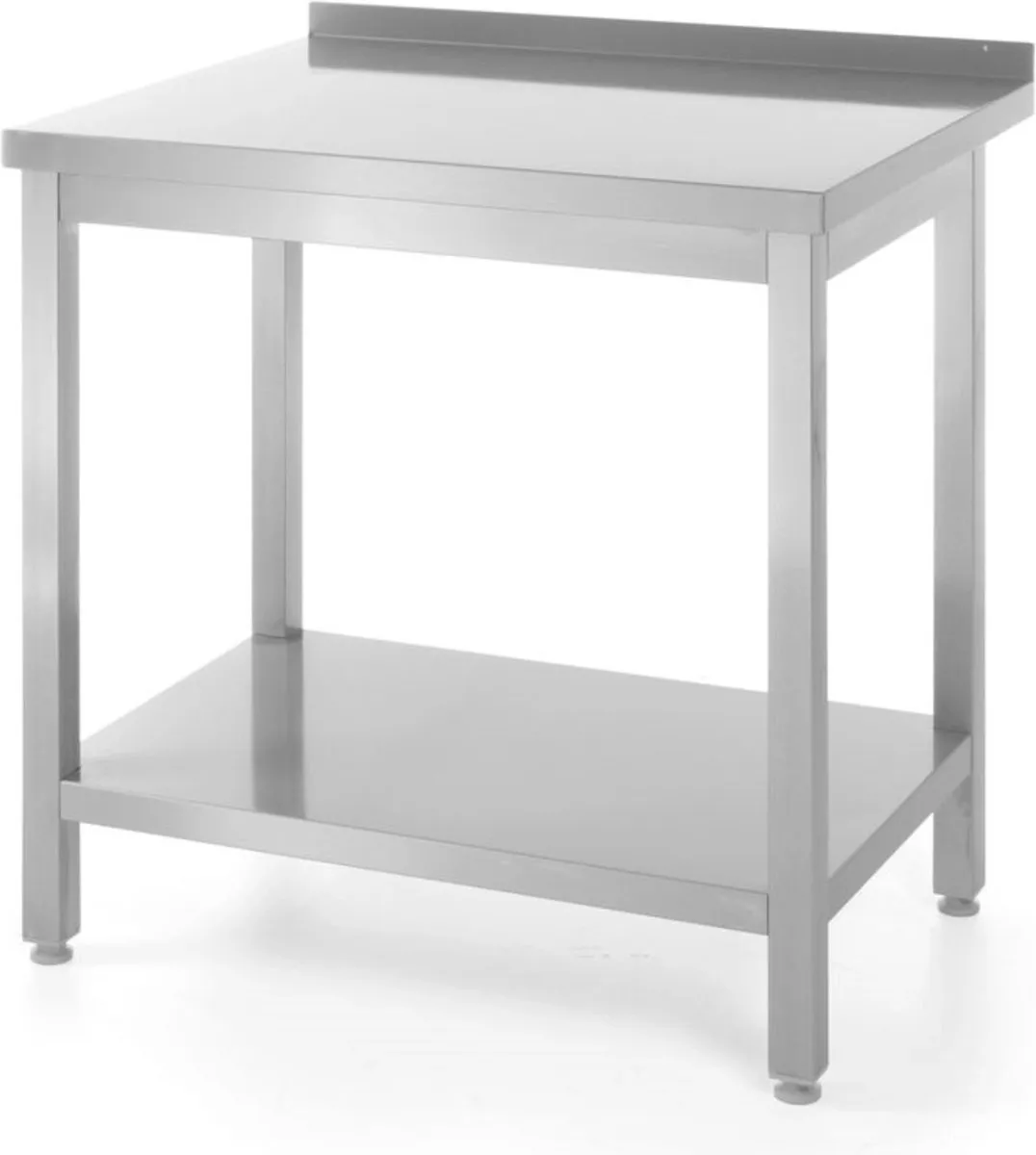HENDI Kitchen Line Muurwerktafel 600mm RVS - verstelbare poten