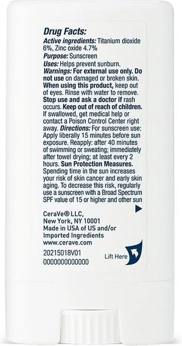 CeraVe Minerale Zonnebrandcrème Stick SPF 50 - 13,32g