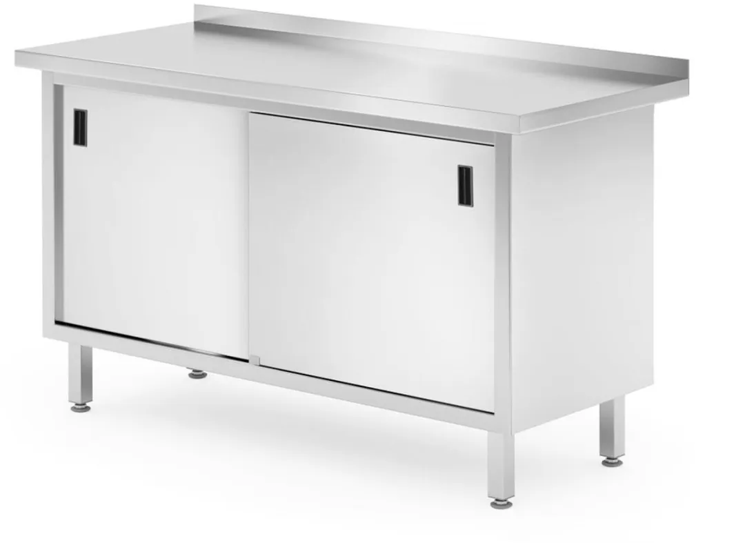 HENDI Wandwerktafel met kast 811672 - 1400x600x850mm - RVS
