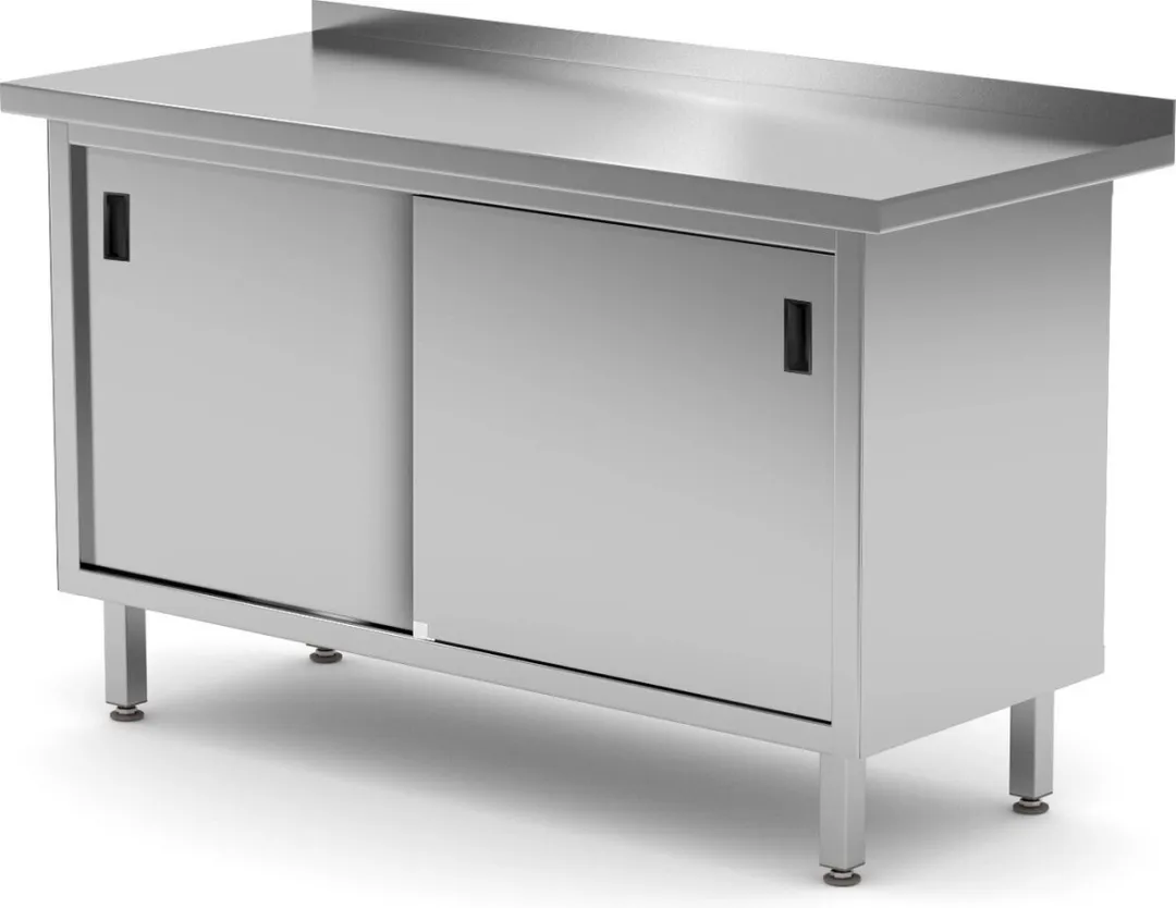 HENDI Wandwerktafel met kast 811672 - 1400x600x850mm - RVS