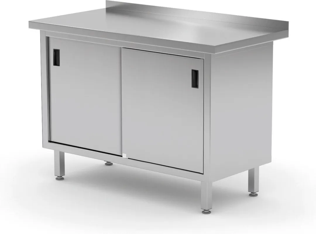 HENDI Wandwerktafel met kast 811672 - 1400x600x850mm - RVS