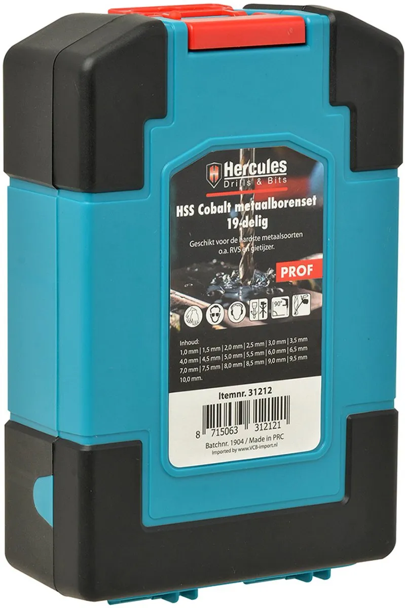 Hercules Cobalt Metaalborenset 1-10mm - 19 Stuks