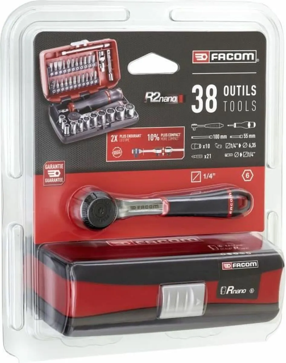 FACOM R2NANOPB Dopsleutelset 1/4" 38-delig - 5.5-14mm - afbeelding 6 van 7