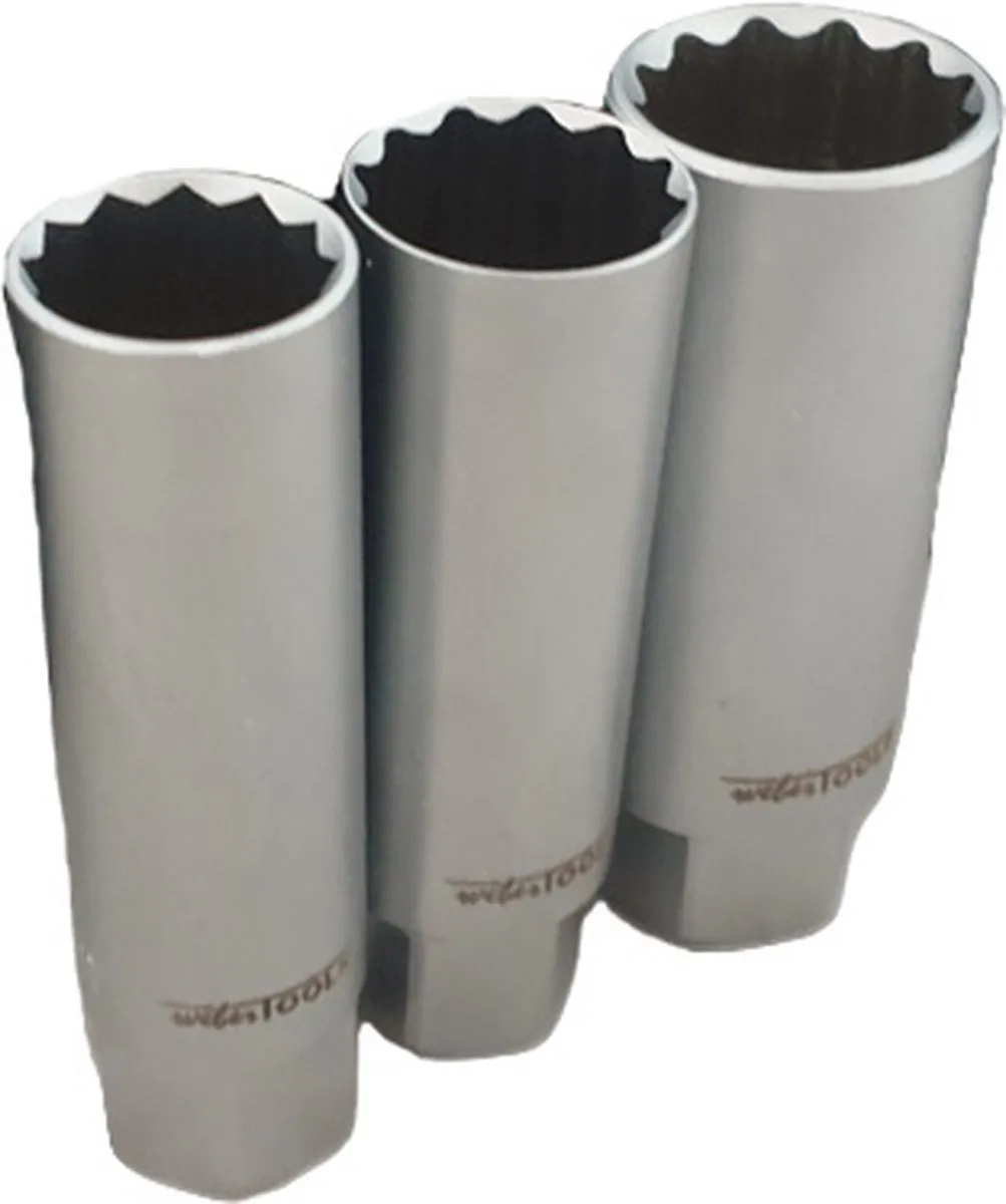 Weber Tools Bougiedoppen Set 14/16/18mm - Chroom