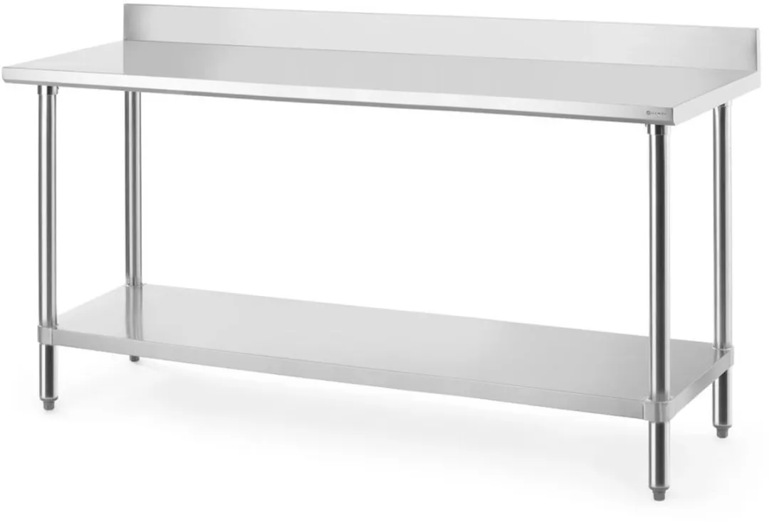 Hendi Werktafel met Spatrand RVS 120x60x95cm - Zilverkleurig