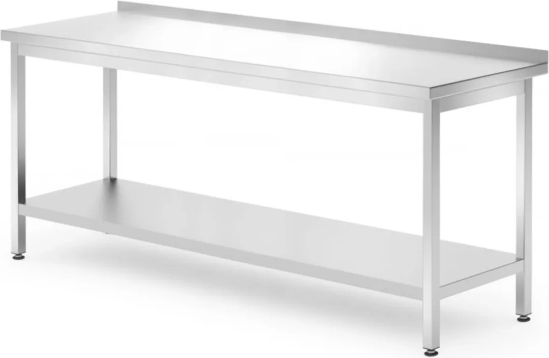 Hendi Muurwerktafel met Schap RVS 1800x700x850mm