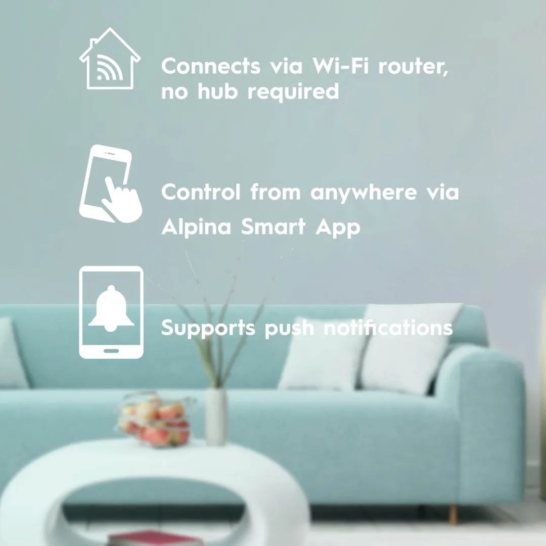 Alpina Smart Home Slimme Sirene 90dB - Wit - afbeelding 6 van 6