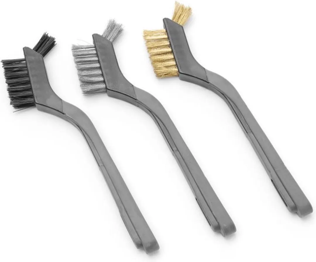 HENDI Set 3 Smalle Borstels - Staal/Koper/Nylon 230mm