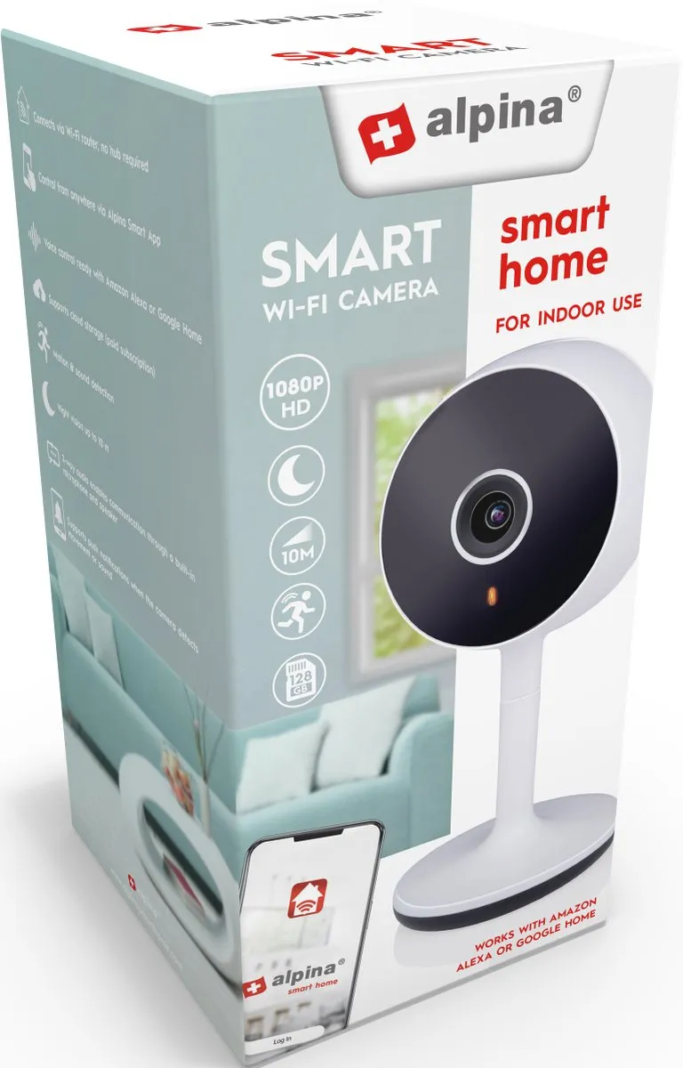 Alpina Smart Home Wifi Camera Full HD 1080p - Nachtvisie