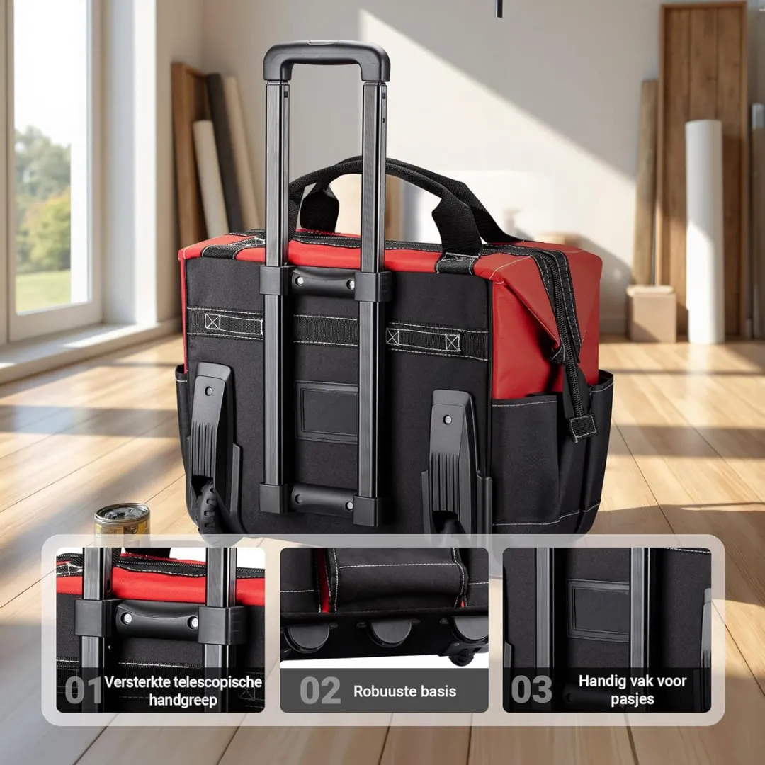 Stanley Gereedschapstrolley 19 Vakken 40kg - 46x25x37cm Zwart - afbeelding 6 van 6