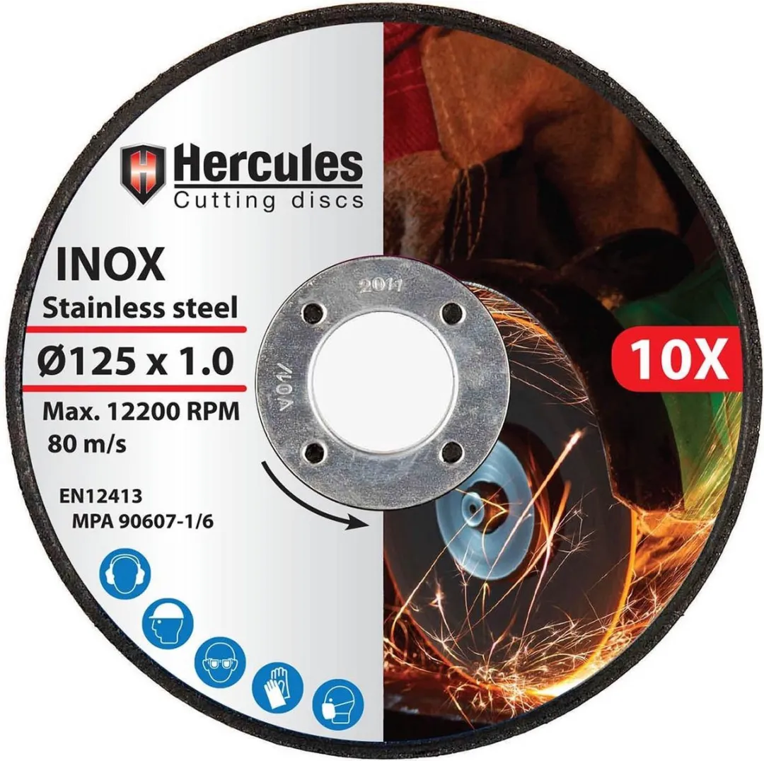 Hercules Blik 10x Staal Doopslijpschijven 125mm