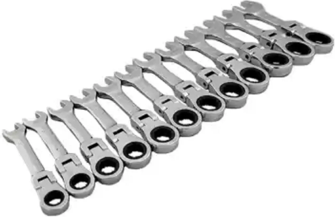 Weber Tools Ratelring-Steeksleutelset 8-19mm - 12-delig Stubby