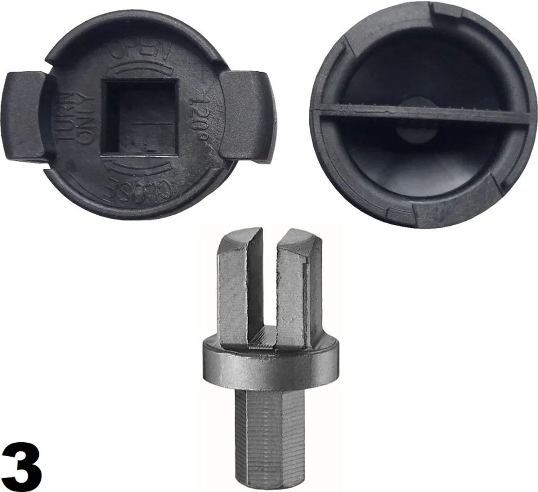 Weber Kunststof Carterplug Sleutel Set - 4 Stuks - Zwart