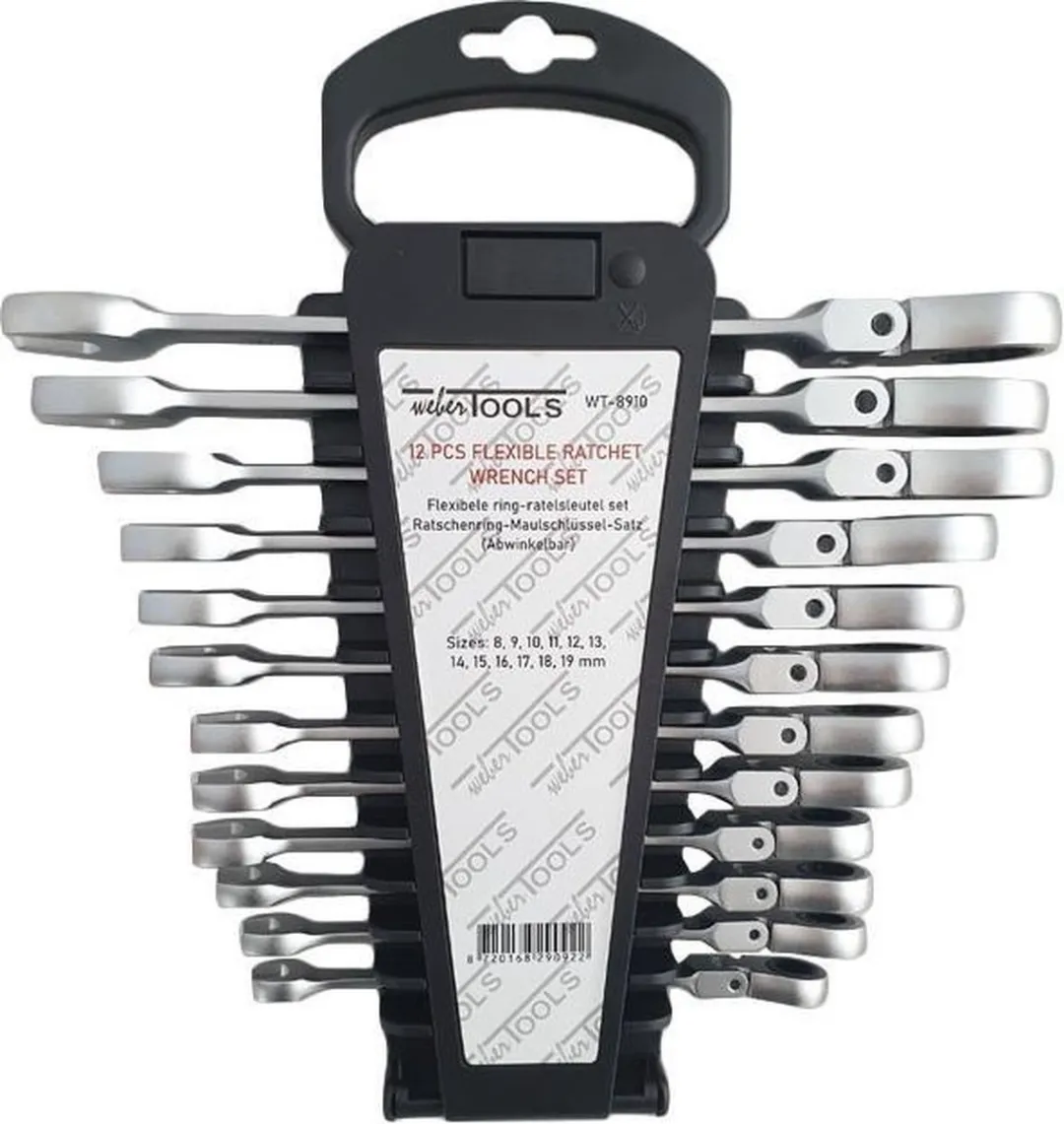 Weber Tools WT-8910 Ringratelsleutelset 12-delig
