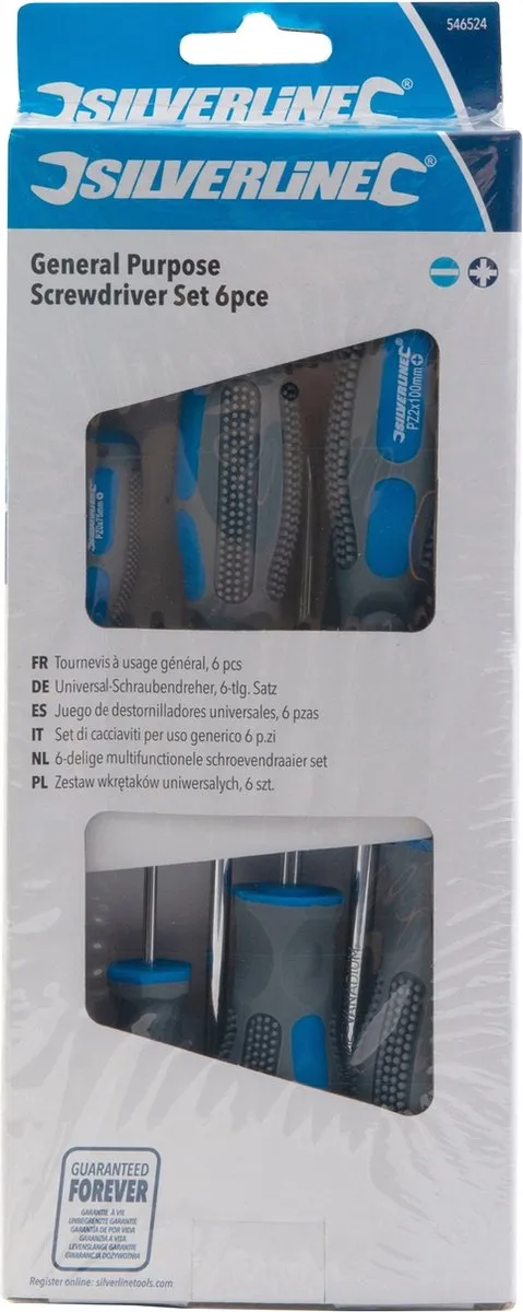 Silverline Multifunctionele Schroevendraaierset 6-delig 546524
