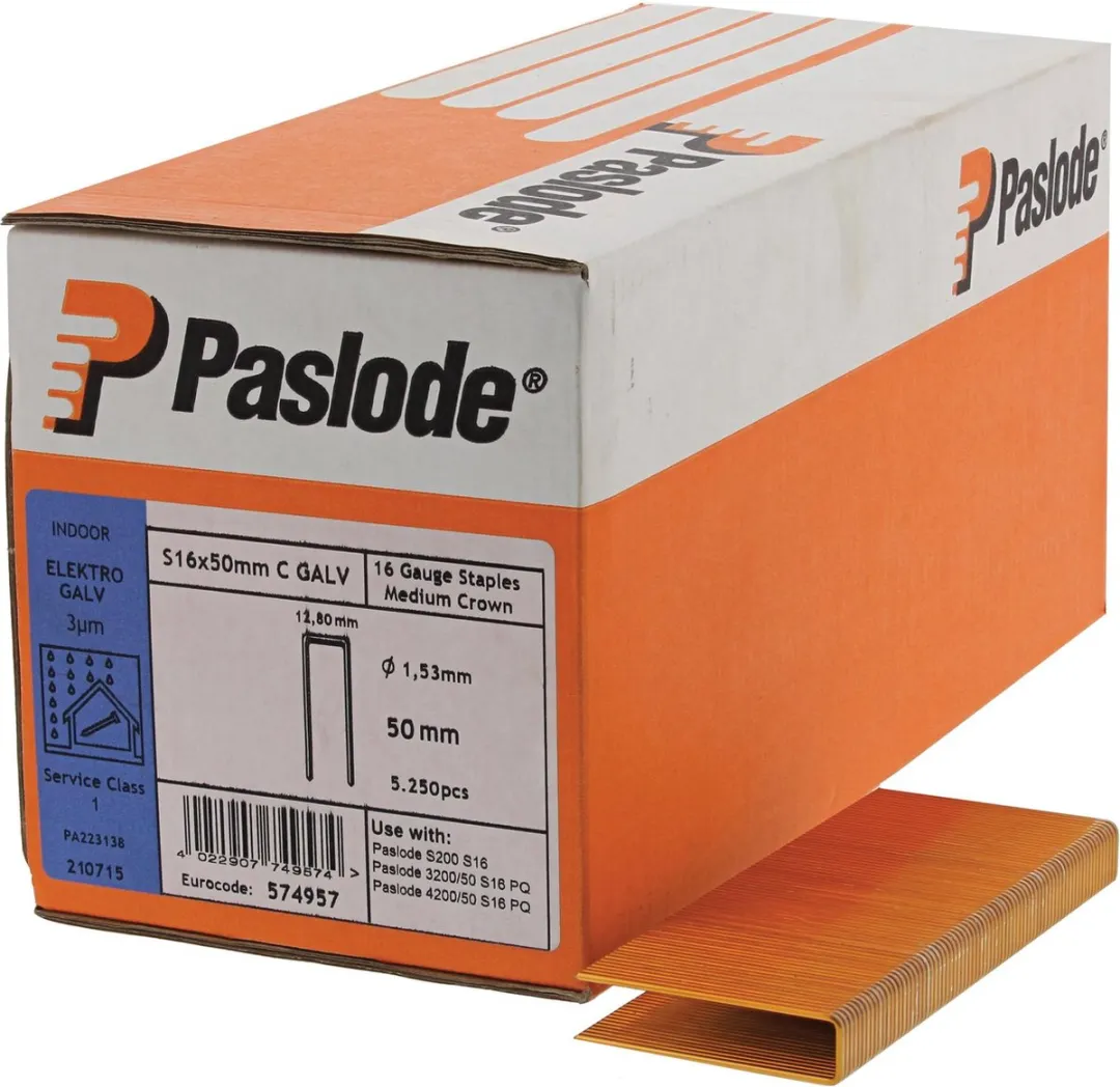 Paslode 574957 Nieten S16-serie 50mm C-punt Verzinkt - 5.250 Stuks