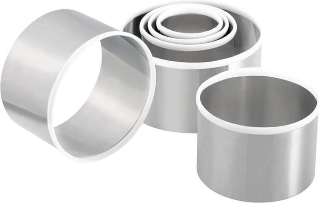 Lurch koekjessnijder set - ronde roestvrijstalen uitsteekvormen - 6-delig