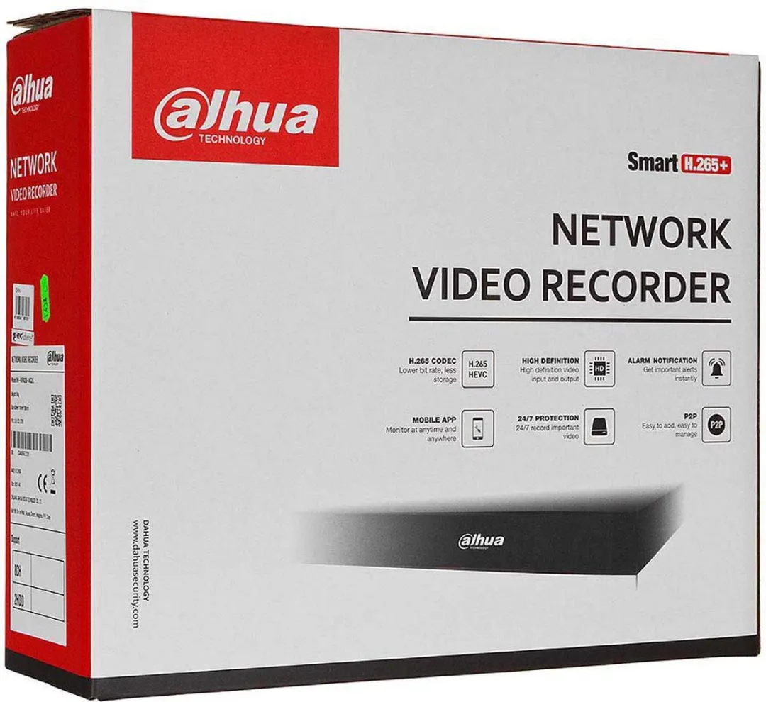 Dahua NVR4216-4KS2/L Videorecorder - 16 Kanalen - 8TB