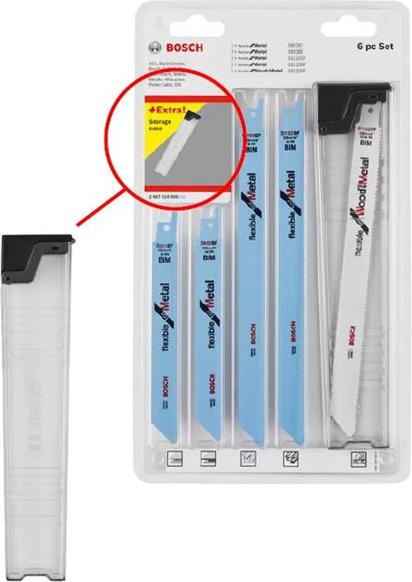 Bosch Recipro Zaagbladen Set 6 Stuks - Metaal/Hout