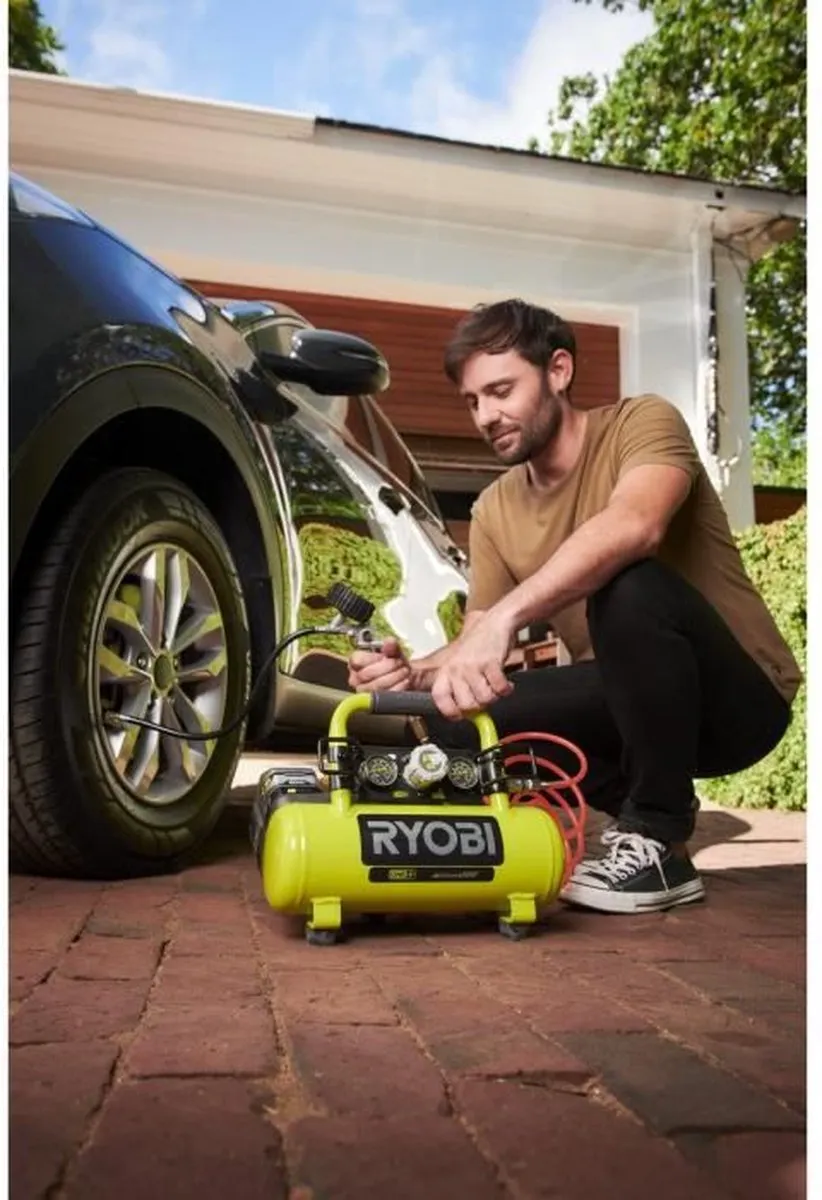 Ryobi R18AC-0 Luchtcompressor 4L - Groen/Zwart