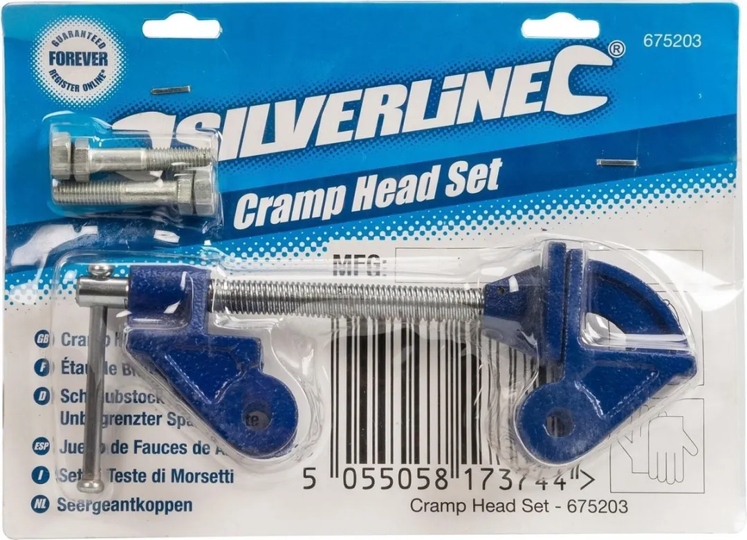 Silverline Bankschroef Klemkoppen 40mm - voor 25mm Latjes