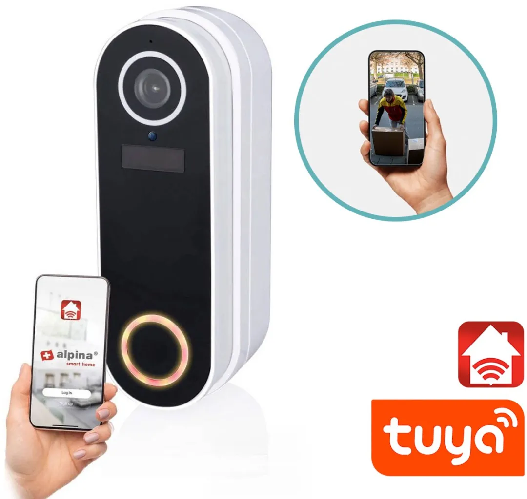Alpina Smart Home Draadloze Video-Deurbel Full HD